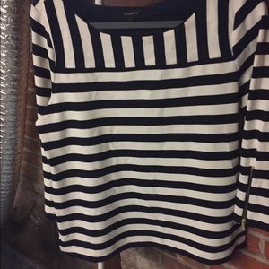 Navy/white stripe shirt by Talbots